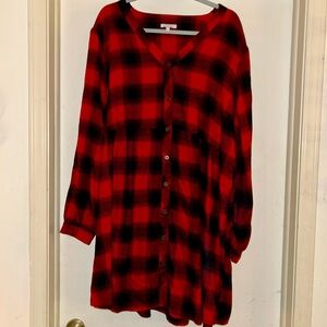 Maurices Red and Black Checkered dress